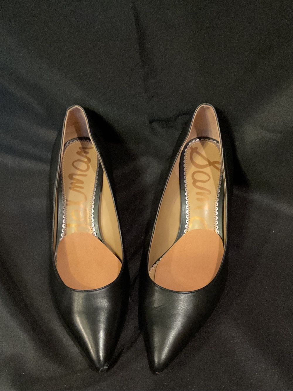 Sam Edelman Black Pointed-Toe Pumps